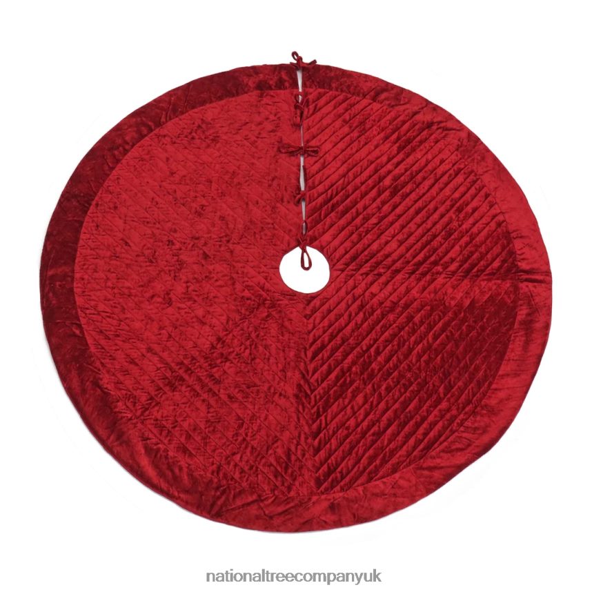 decoration | National Tree Company 60 HGTV Home Collection Quilted Velvet Tree Skirt Red F2L4F555